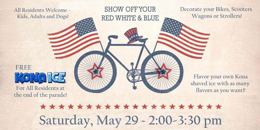 Memorial Day Community Bike Parade – May 29!