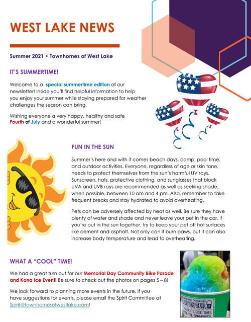 Our Summer 2021 Newsletter is here!