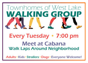 Neighborhood Walking Group @ Meet at Cabana